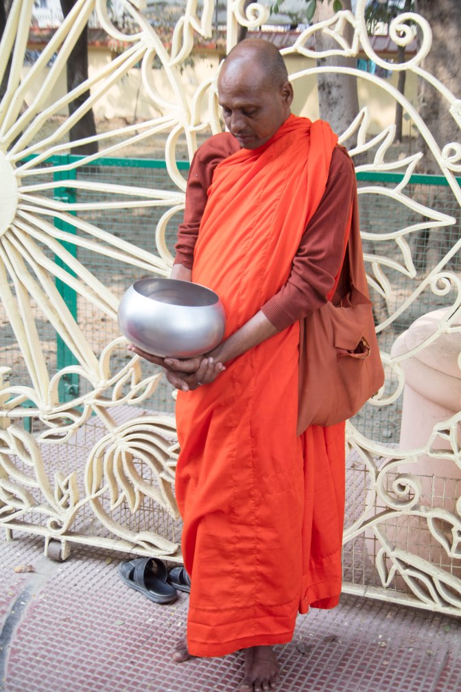 bodh gaya monk with begging bowl (1 of 1)